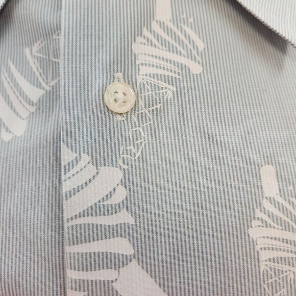 Ben Sherman Vintage Men's Short Sleeve Cotton Button-Up Shirt Abstract Print - Picture 4 of 12